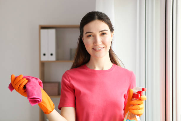 istock Young housewife is doing house cleaning close-up 1355773206