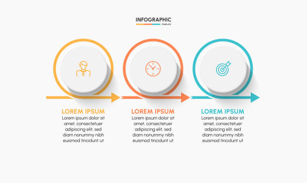 kuvapankkikuvitukset aiheesta yritys-infograafiset aikajanakuvakkeet, jotka on suunniteltu abstraktille taustamallille - portaat