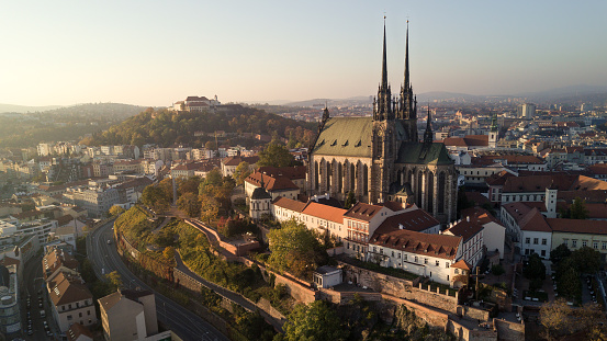 The Metropolitan Cathedral of Saints Vitus, Wenceslaus and Adalbert is situated on Prague Hradcany Castle, Czech Republic