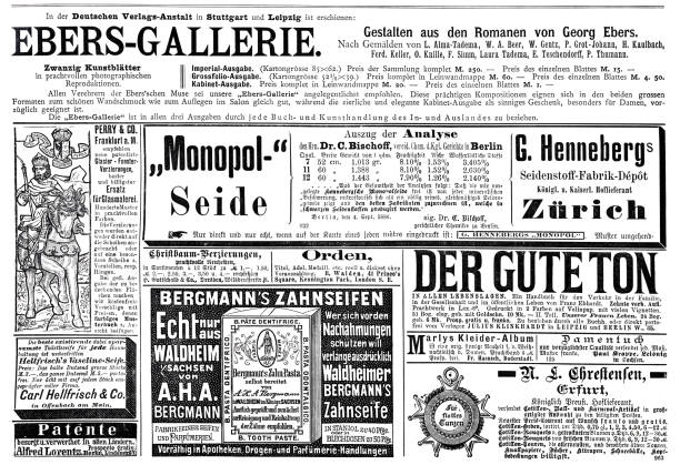 istock Ads in German magazine of 1887 1355795496