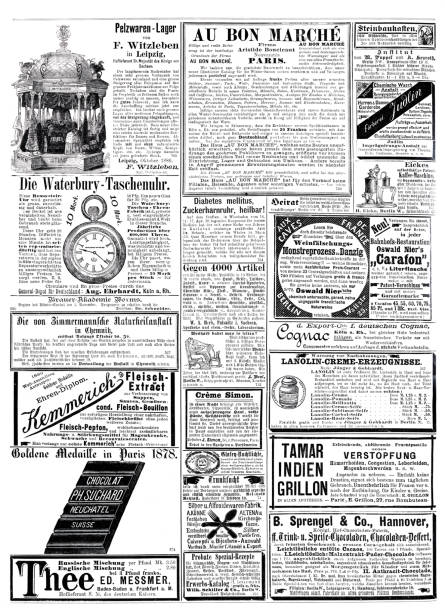 istock Ads in German magazine of 1887 1355796186