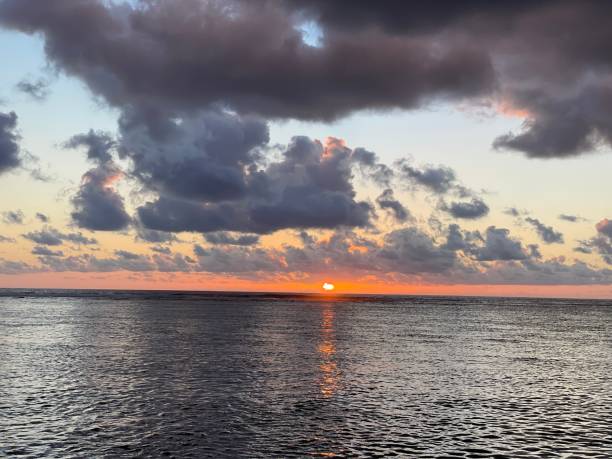 istock Sunset at the beach in Reunion Island 1355800500