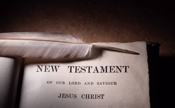 istock Close up of old Holy bible 1355804886