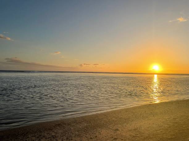 istock Sunset at the beach in Reunion Island 1355806142