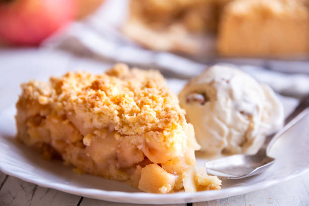 istock Apple pie, traditional homemade fruit cake with cinnamon 1355806173