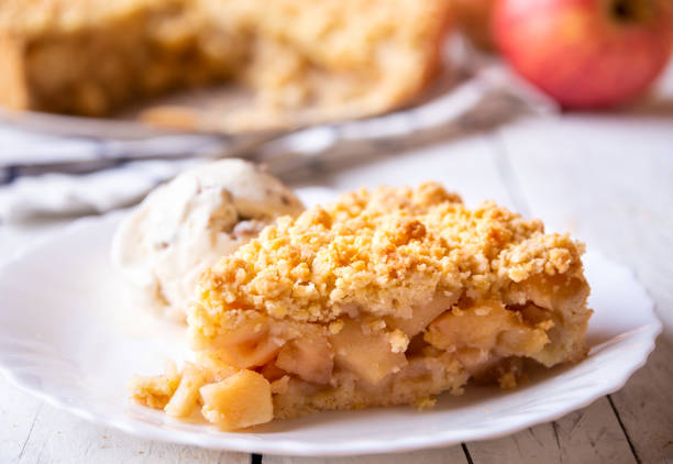 istock Apple pie, traditional homemade fruit cake with cinnamon 1355806426