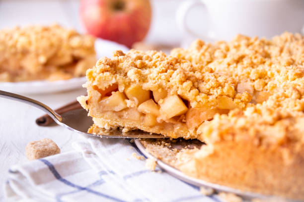 istock Apple pie, traditional homemade fruit cake with cinnamon 1355806443