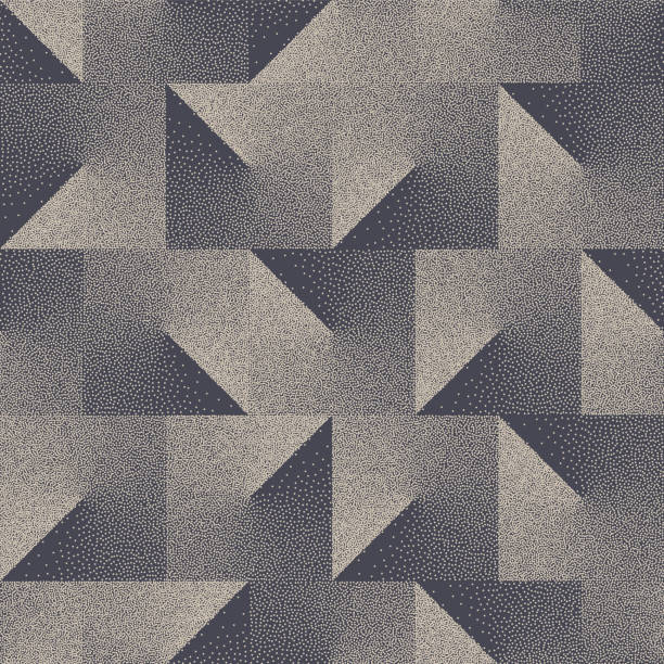 Squares Spin Gradient Stippled Seamless Pattern Bauhaus Design Vector Background Square Clockwise Gradient Stippled Seamless Pattern Bauhaus Design Vector Abstract Background. Different Squares Geometrical Texture Dotted Repetitive Wallpaper. Halftone Retro Colors Art Illustration weird spot stock illustrations