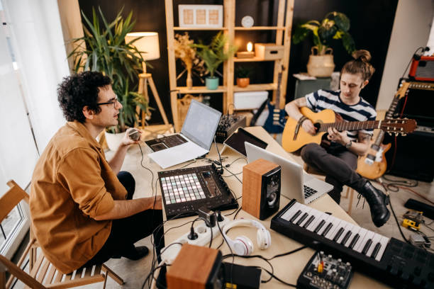 istock Music Producer At Place Of Work 1355816759