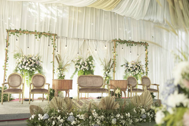 istock wedding stage for brides with flowers 1355817064