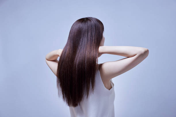 obraz włosów młodych japońskich kobiet - women long hair rear view beauty zdjęcia i obrazy z banku zdjęć