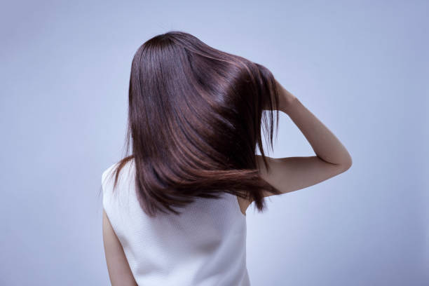 obraz włosów młodych japońskich kobiet - women long hair rear view beauty zdjęcia i obrazy z banku zdjęć