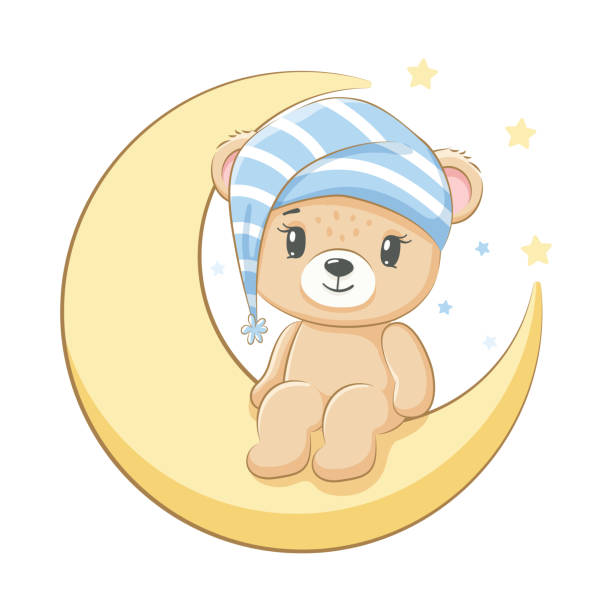 Oso Durmiendo En La Luna Vectores Libres de Derechos - iStock Oso Durmiendo En La Luna Vectores Libres de Derechos - iStock