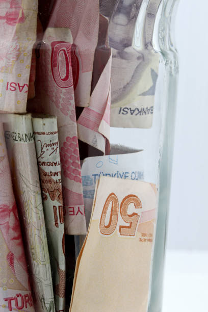 istock close-up Turkish lira banknote  background 1355820835