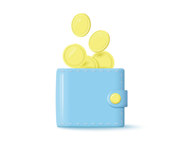 istock Vector 3d illustration of wallet with money.Money saving concept. 1355821483