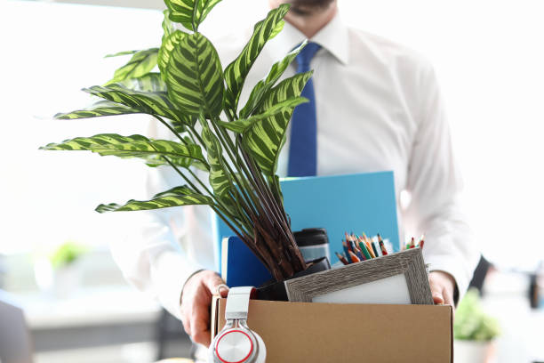 istock Businessman got fired during covid economy recession 1355826339