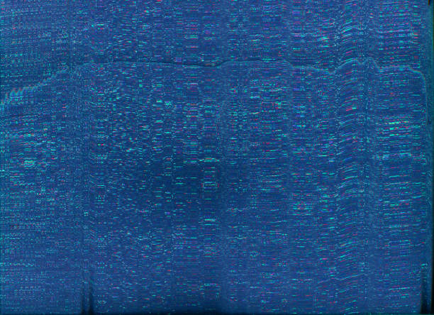 color glitch overlay pixel noise blue artifacts