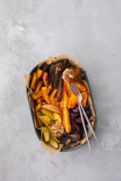 istock Fresh stewed vegetables baked in the oven 1355835672