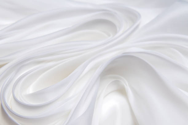 istock Silk fabric, matte organza, milk color. 1355838221
