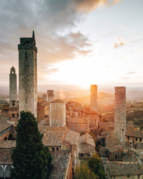 istock San Gimignano aerial view 1355844378