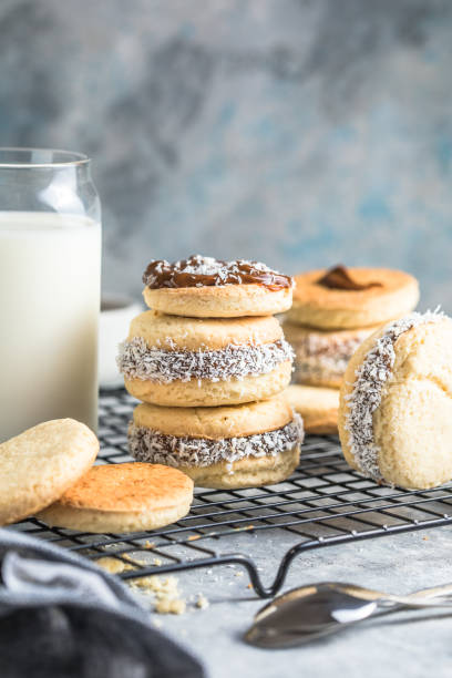 istock Alfajores: Traditional Peruvian cookies filled with caramel 1355846788