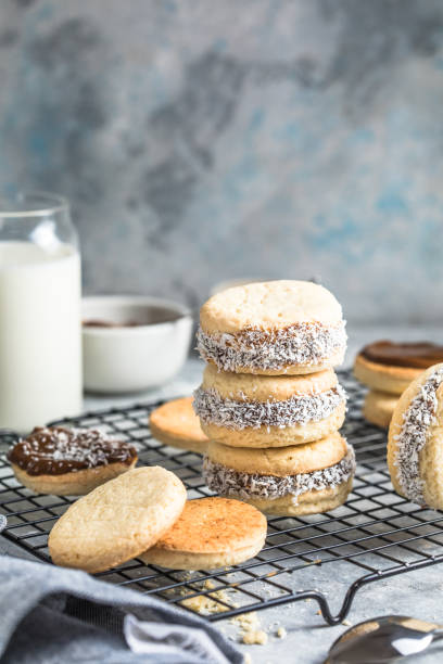 istock Alfajores: Traditional Peruvian cookies filled with caramel 1355846790