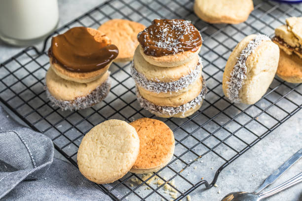 istock Alfajores: Traditional Peruvian cookies filled with caramel 1355846793