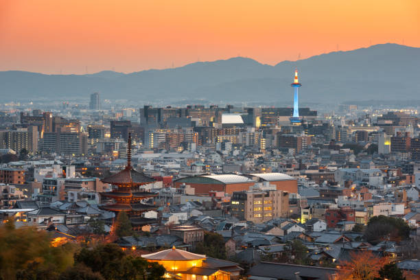 istock Kyoto, Japan Skyline at Dusk 1355851821