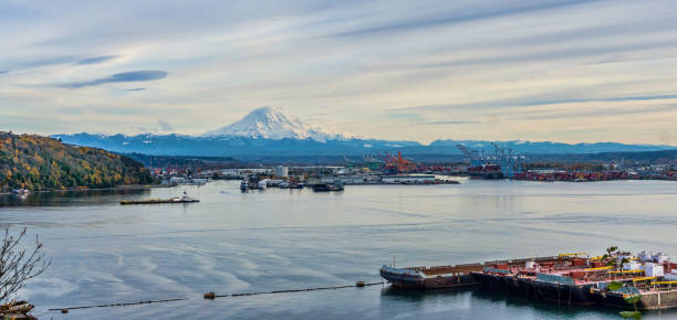 istock Shipping Port And Mountain 3 1355852973