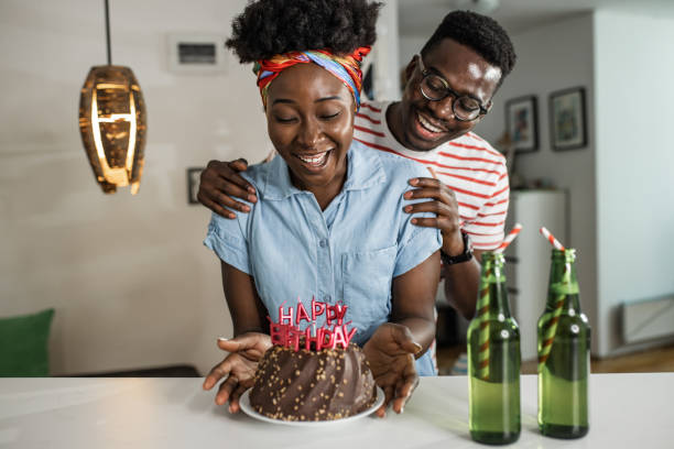 istock Birthday surprise and celebration at home 1355854285