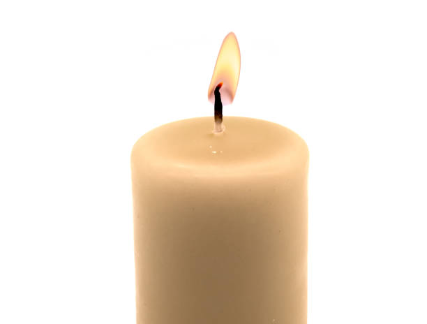 istock burning white candle isolated on white background 1355854438