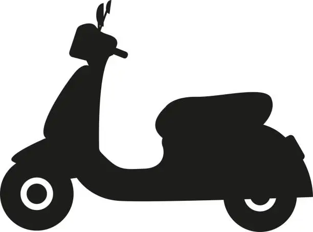 Vector illustration of Motor scooter icon sign vector.