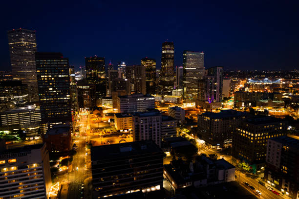 istock Denver Colorado Mile High City at Night 1355855690