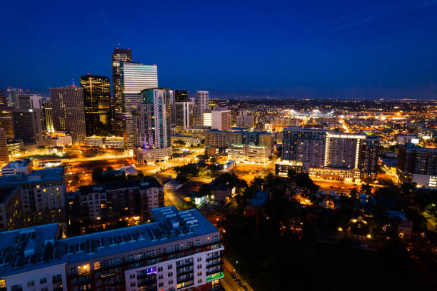istock Blue Hour Night Cityscape Denver at Night 1355855849