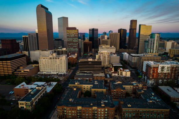 istock Cool Calm Dawn Sunrise Morning in Denver Colorado 1355857599
