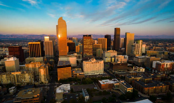 istock Unbelievable Sunrise over Denver Colorado 1355857822