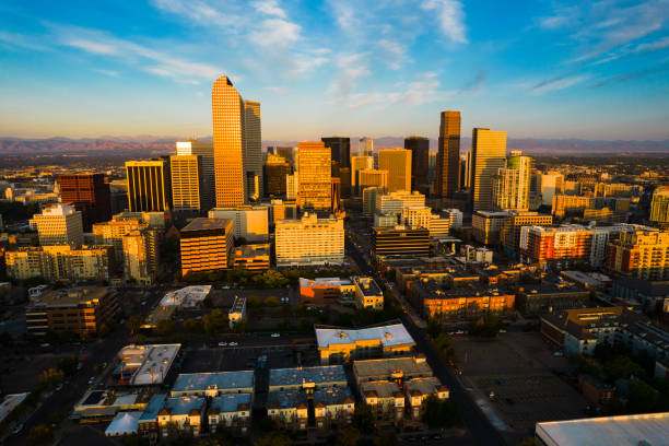 istock Dawn Sunrise in Denver Colorado USA 1355859009
