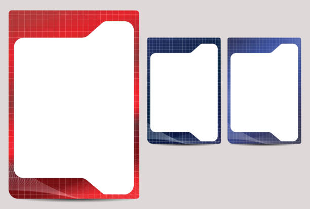 дизайн шаблона границы рамки идентификационной карты - trading card stock illustrations