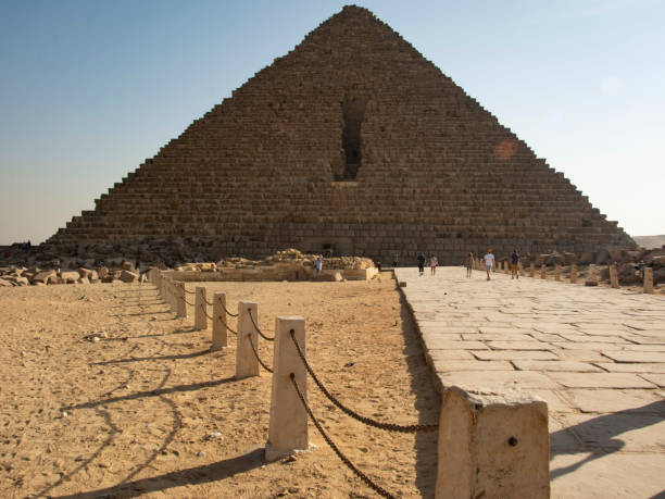 istock The great pyramid of Giza, Egypt, stands between 2 other pyramids 1355865959