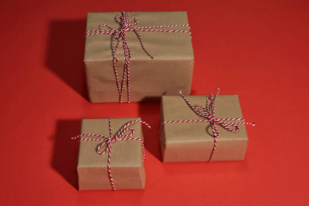 istock Gift boxes for winter events and holidays 1355868188