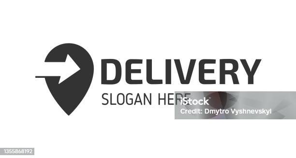 Delivery Lettering Icon Delivery Logo Lettering Isolated On White Delivery Black Vector ...