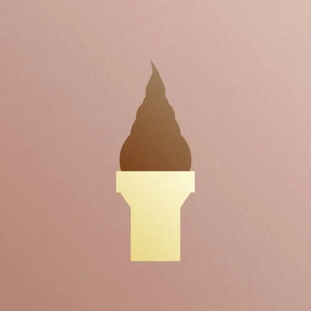 Vector illustration of Chocolate ice cream