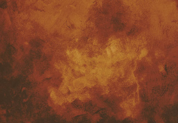 Brown grunge paint strokes background Brown and yellow abstract grunge background texture of painted surface with uneven dark strokes black orange audio stock pictures, royalty-free photos & images