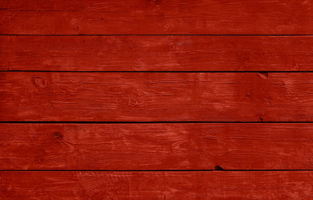 istock Red painted wooden planks background 1355875680