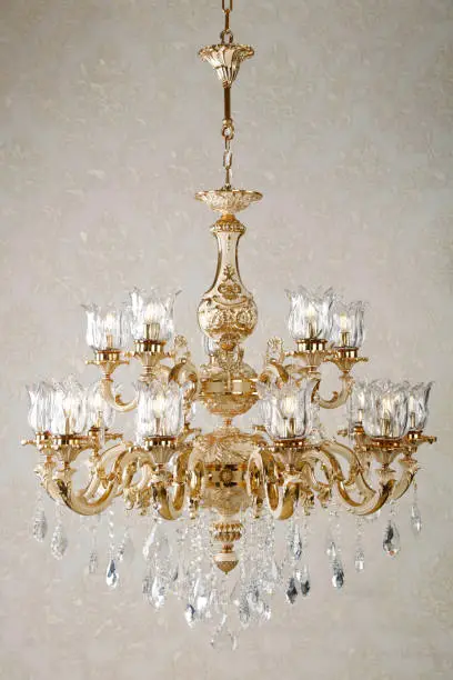 Classic chandelier isolated on a white background
