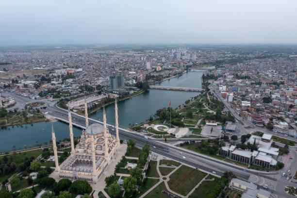 istock Sabanci Mosque and Stone Bridge 1355891909