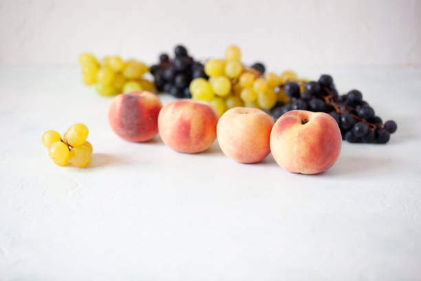 istock Fresh fruits on the white background, copy space 1355892180