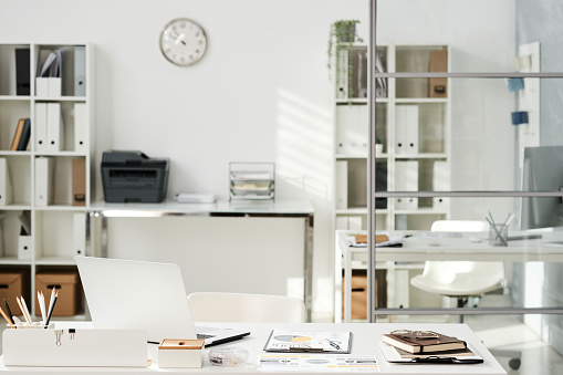 White minimalistic office interior