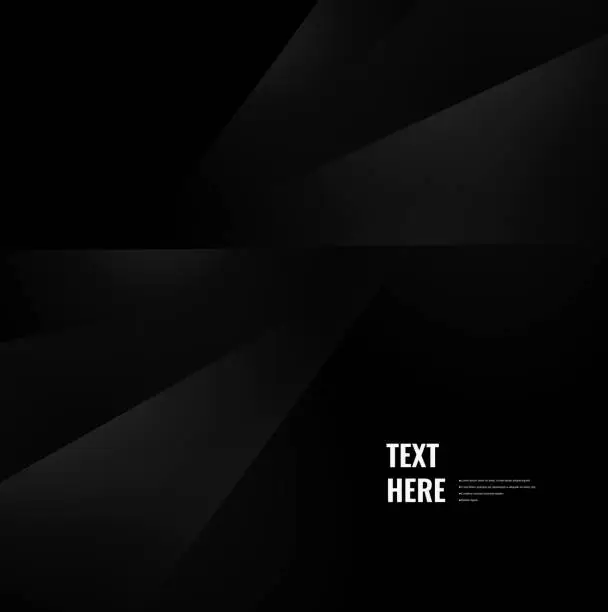 Vector illustration of Abstract black geometric background