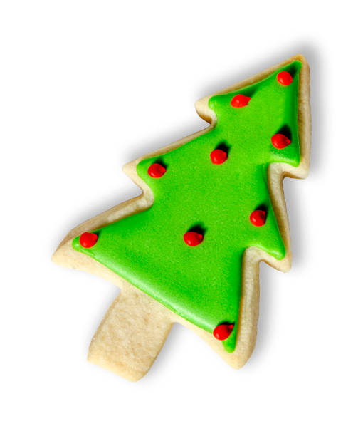istock Christmas Tree: Iced Christmas Cookie Isolated against a white background 1355896777